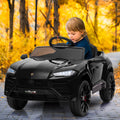 Electric Cars for Kids to Ride, 12V Realistic Lamborghini Kid Electric Ride on Car with Remote Control and MP3 Player, Kids Electric Vehicle with LED Light, Radio, Birthday Gift for Kids, Blue, SS2460