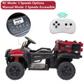 Kids Ride on UTV, 12V Backyard Truck Cars with Back Trailer and Remote Control, S9235