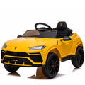 Kids Electric Cars for Backyard, Licensed Lamborghini Ride-on Toy, 12V Rechargeable Battery Electric 4 Wheels Car with Remote Control, Horn, Radio, USB Port, Spring Suspension, LED Light, Blue, SS2461