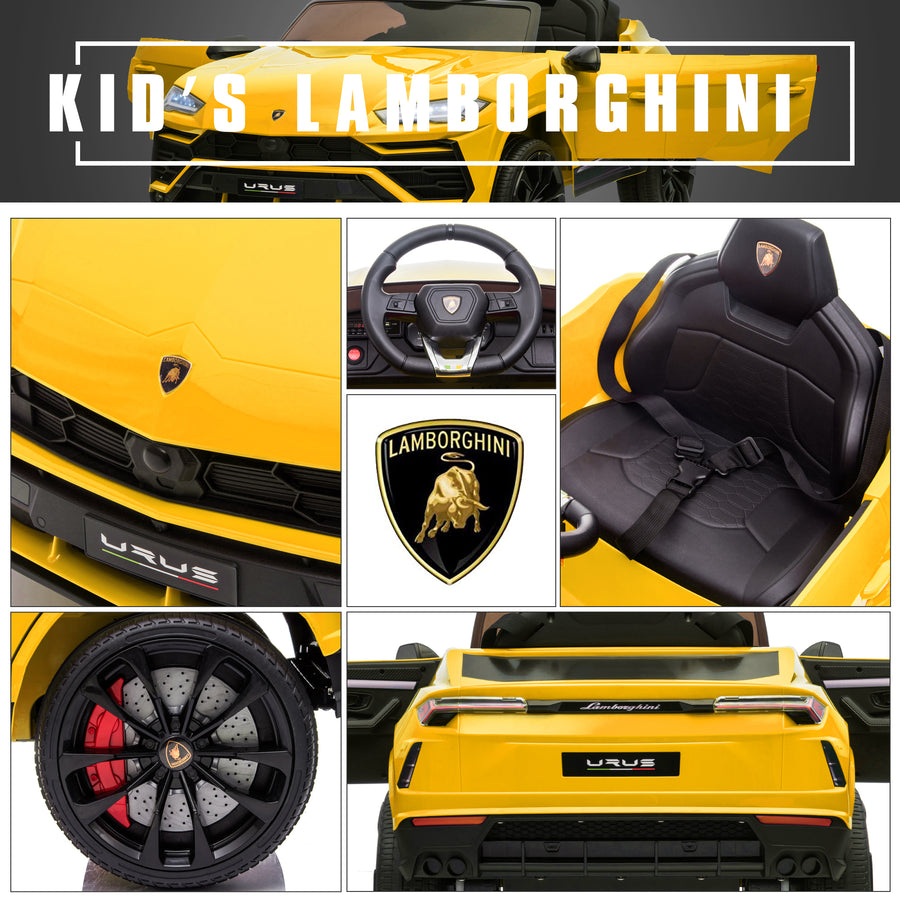 Licensed Lamborghini Ride-on Toy, 12V Rechargeable Battery Powered 4 Tries Car with Remote Control, S7827