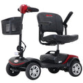 Segmart Compact Mobility Scooters for Senior, Heavy Duty Handicap Electric Scooters with 4 Wheel, Lightweight Motorized Scooter with Detachable Basket, Outdoor Scooter with Anti-Tip wheel, Red, S8680