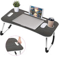 SEGMART Laptop Desk for Bed, Foldable Bed Tray Portable Lap Desks for Adults Kids, Wood, Q06