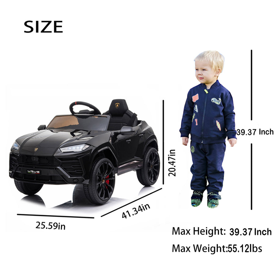 Licensed Lamborghini Ride-on Toy, 12V Rechargeable Battery Powered 4 Tries Car with Remote Control, S7827
