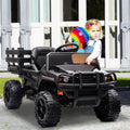 Kids Ride on UTV, 12V Backyard Truck Cars with Back Trailer and Remote Control, S9235