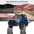 Ride On Kids Truck Car, Segmart Licensed Toyota Tacoma 12 Volt Electric 4 Trie Vehicle with Remote Control, 2 Speeds, 2 LED Headlights, Brakes and Gas Pedal, AUX, Black, SS2610