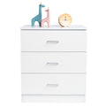 Segmart White Wood Chest Cabinet, 26" x 13" x 29" Durable MDF Wood Chest Cabinet with Metal Handles, Simple Bedroom Furniture Chest of Drawers for Closet to Storing Clothes, Cosmetic, S7893