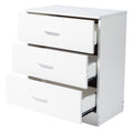 Segmart White Wood Chest Cabinet, 26" x 13" x 29" Durable MDF Wood Chest Cabinet with Metal Handles, Simple Bedroom Furniture Chest of Drawers for Closet to Storing Clothes, Cosmetic, S7893