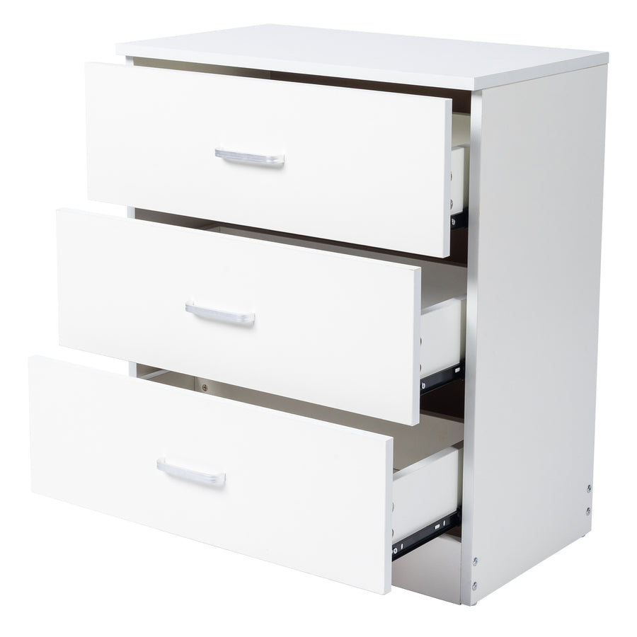 Segmart White Wood Chest Cabinet, 26" x 13" x 29" Durable MDF Wood Chest Cabinet with Metal Handles, Simple Bedroom Furniture Chest of Drawers for Closet to Storing Clothes, Cosmetic, S7893