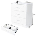 Segmart White Wood Chest Cabinet, 26" x 13" x 29" Durable MDF Wood Chest Cabinet with Metal Handles, Simple Bedroom Furniture Chest of Drawers for Closet to Storing Clothes, Cosmetic, S7893