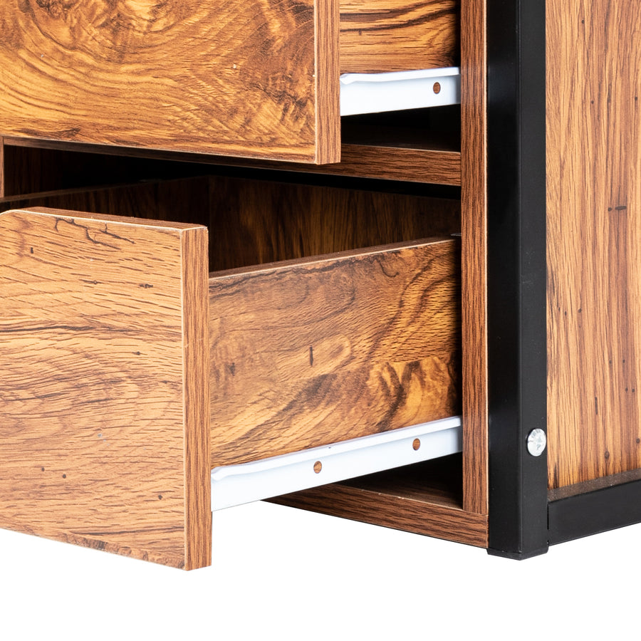 3 Chest of Drawers for Bedroom, SEGMART Classic Simple Bedroom Furniture Chest Cabinet with Metal Handles, Durable MDF Wood 3-Drawer Dresser for Closet to Storing Clothes, S7893