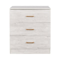 4 of Drawers Nightstand Cabinet, SEGMART Modern MDF Wood Chest Cabinet with Metal Handles, Simple Bedroom Furniture Chest of Drawers, White Finish, S7893