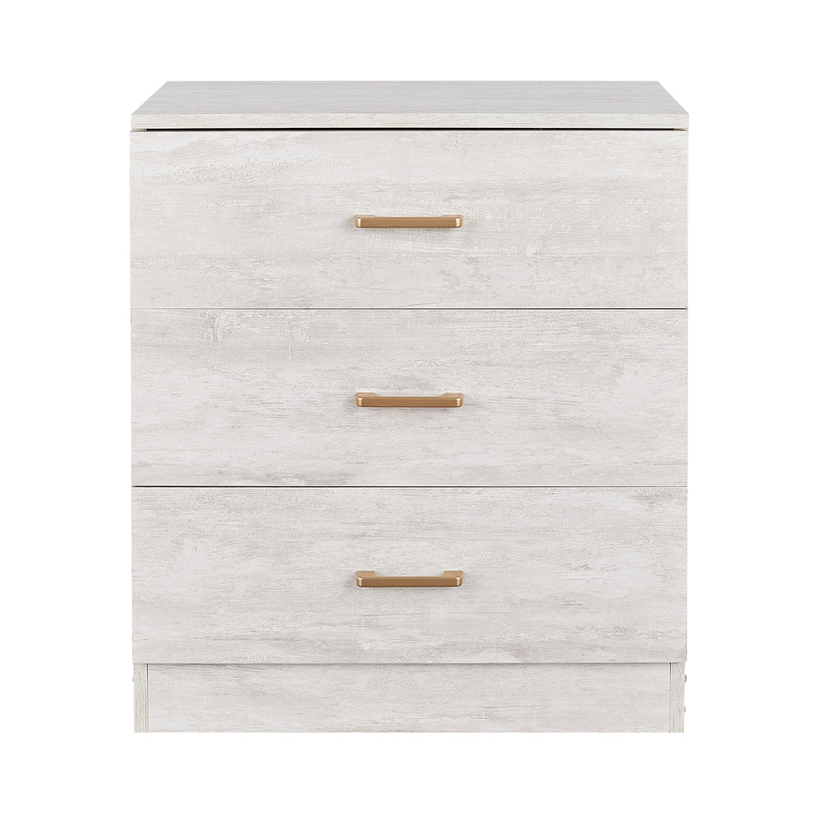 4 of Drawers Nightstand Cabinet, SEGMART Modern MDF Wood Chest Cabinet with Metal Handles, Simple Bedroom Furniture Chest of Drawers, White Finish, S7893
