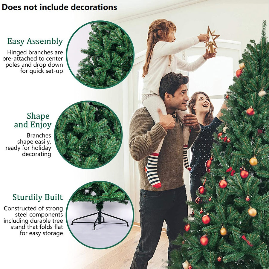 SEGMART 7.5FT Christmas Trees, Green Realistic Christmas Decor Tree with 1400 Tips, S04