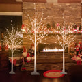 4/5/6 Feet Pre-Lit Christmas Tree with Lights, SEGMART 3 Piece LED Birch Christmas Tree, Lighted Tree and Branches Christmas Ornament for Festival, Wedding, Party, Indoor Outdoor Home Decoration, L378