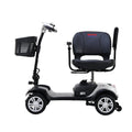 SEGMART Outdoor Mobility Scooters for Adults, Compact Motorized Scooter with Detachable Basket, Heavy Duty Mobility Scooter with 4 Wheel for Senior, 300lbs, Silver, SS1905