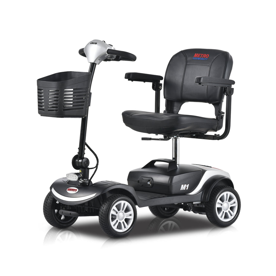 Outdoor Mobility Scooters for Senior, 4 Wheel Mobility Scooter with Detachable Basket, Motorized Electric Medical Carts for Seniors, Handicapped, Disabled Adults, Max Speed 8km/h, 265lbs, S8666