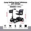 SEGMART Outdoor Mobility Scooters for Adults, Compact Motorized Scooter with Detachable Basket, Heavy Duty Mobility Scooter with 4 Wheel for Senior, 300lbs, Silver, SS1905