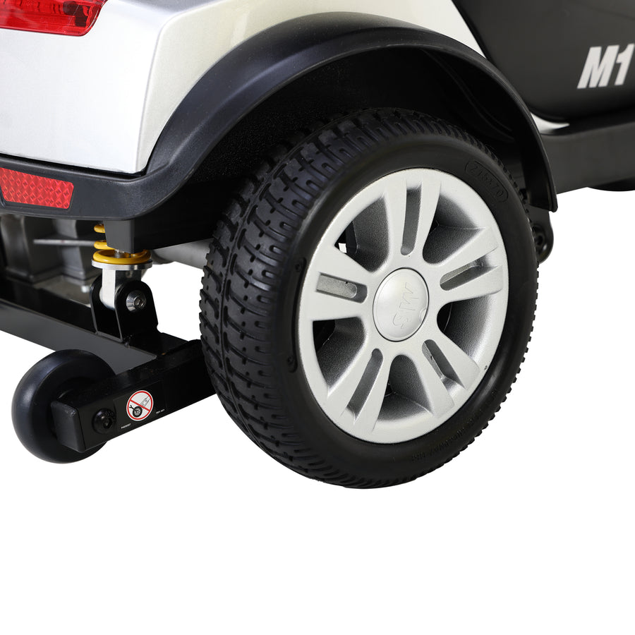 Mobility Scooters for Senior, Heavy Duty Electric Scooters with 300W Motor, Lightweight Compact Motorized Scooter with Headlights, Outdoor Mobility Scooter With Anti-Tip wheels, Silver, SS1903