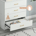Segmart White Wood Chest Cabinet, 26" x 13" x 29" Durable MDF Wood Chest Cabinet with Metal Handles, Simple Bedroom Furniture Chest of Drawers for Closet to Storing Clothes, Cosmetic, S7893