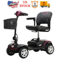 Outdoor Mobility Scooters for Senior, 4 Wheel Mobility Scooter with Detachable Basket, Motorized Electric Medical Carts for Seniors, Handicapped, Disabled Adults, Max Speed 8km/h, 265lbs, S8666