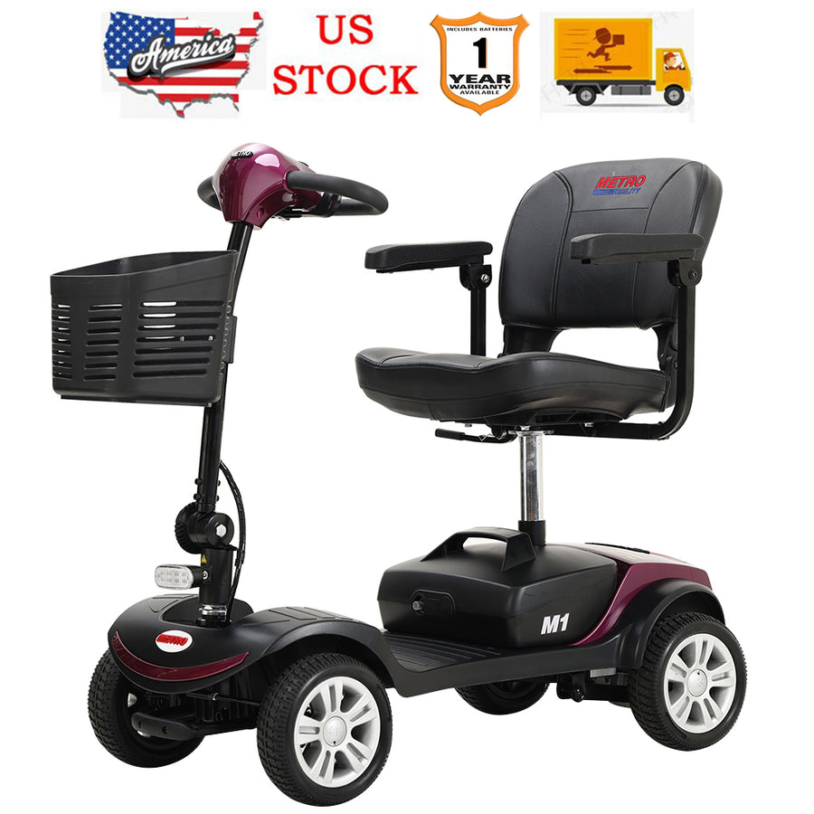 Segmart Mobility Scooters for Seniors, Heavy Duty Handicap Electric Scooters with 4 Wheel, Lightweight Compact Motorized Scooter with Headlights, Outdoor Power Scooter with Anti-Tip Wheels, Blue, SS113
