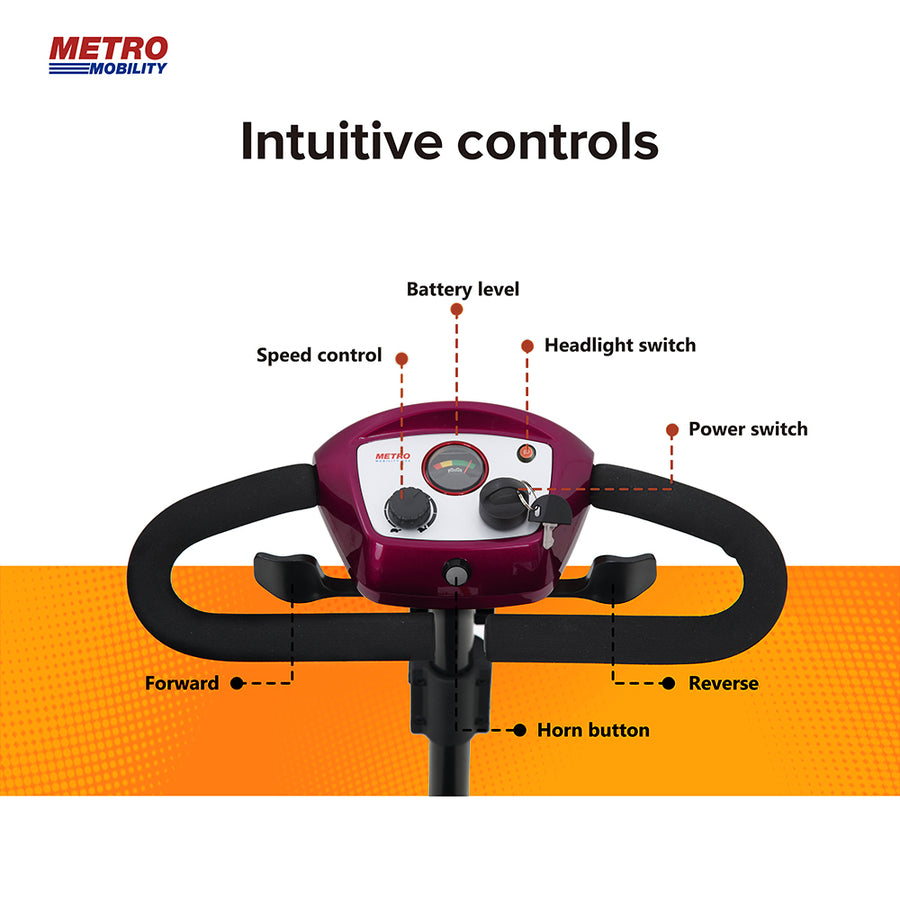 Segmart Mobility Scooters for Seniors, Heavy Duty Handicap Electric Scooters with 4 Wheel, Lightweight Compact Motorized Scooter with Headlights, Outdoor Power Scooter with Anti-Tip Wheels, Blue, SS113