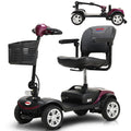 Outdoor Mobility Scooters for Senior, 4 Wheel Mobility Scooter with Detachable Basket, Motorized Electric Medical Carts for Seniors, Handicapped, Disabled Adults, Max Speed 8km/h, 265lbs, S8666