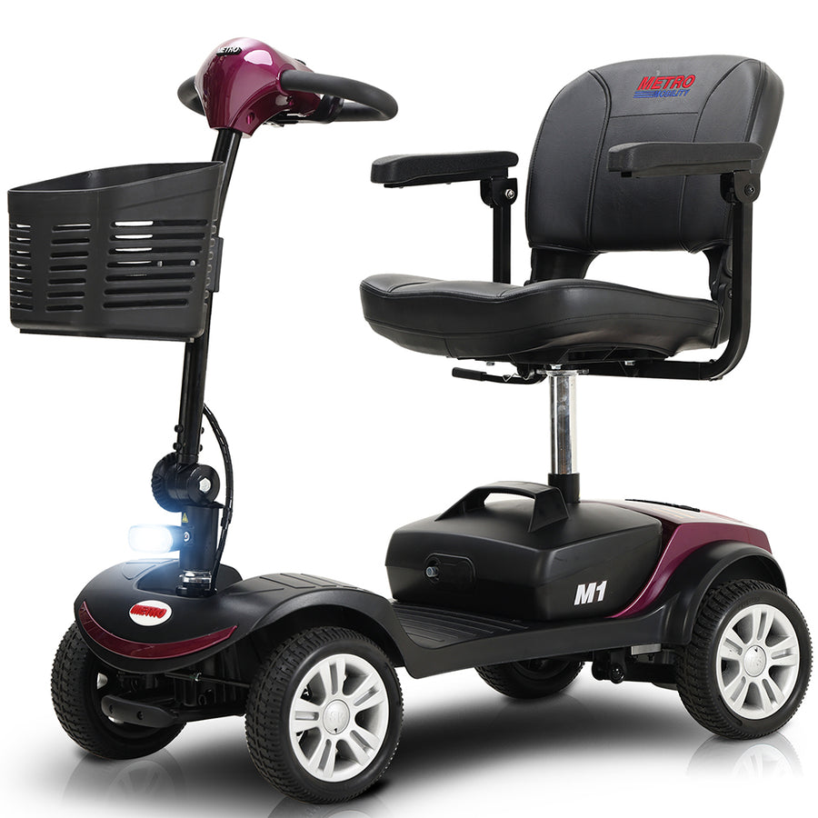 Segmart Mobility Scooters for Seniors, Heavy Duty Handicap Electric Scooters with 4 Wheel, Lightweight Compact Motorized Scooter with Headlights, Outdoor Power Scooter with Anti-Tip Wheels, Blue, SS113