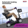 Outdoor Mobility Scooters for Senior, 4 Wheel Mobility Scooter with Detachable Basket, Motorized Electric Medical Carts for Seniors, Handicapped, Disabled Adults, Max Speed 8km/h, 265lbs, S8666