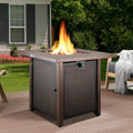 SEGMART 28'' Gas Fire Pit, 40000 BTU Auto-Ignition Fire Pit Table, S11