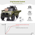 Ride On Kids Truck Car, Segmart Licensed Toyota Tacoma 12 Volt Electric 4 Tries Vehicle with Remote Control, 2 Speeds, 2 LED Headlights, Brakes and Gas Pedal, AUX, White, SS2600