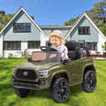 Ride On Kids Truck Car, Segmart Licensed Toyota Tacoma 12 Volt Electric 4 Trie Vehicle with Remote Control, 2 Speeds, 2 LED Headlights, Brakes and Gas Pedal, AUX, Black, SS2610