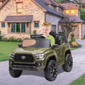 Ride On Kids Truck Car, Segmart Licensed Toyota Tacoma 12 Volt Electric 4 Tries Vehicle with Remote Control, 2 Speeds, 2 LED Headlights, Brakes and Gas Pedal, AUX, Grey, SS2650