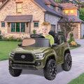 Ride On Kids Truck Car, Segmart Licensed Toyota Tacoma 12 Volt Electric 4 Trie Vehicle with Remote Control, 2 Speeds, 2 LED Headlights, Brakes and Gas Pedal, AUX, Black, SS2610