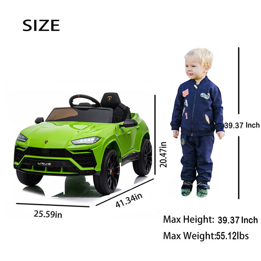 Licensed Lamborghini Ride-on Toy, 12V Rechargeable Battery Powered 4 Tries Car with Remote Control, S7827