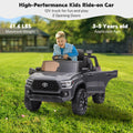Ride On Kids Truck Car, Segmart Licensed Toyota Tacoma 12 Volt Electric 4 Tries Vehicle with Remote Control, 2 Speeds, 2 LED Headlights, Brakes and Gas Pedal, AUX, Grey, SS2650
