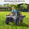 Ride On Kids Truck Car, Segmart Licensed Toyota Tacoma 12 Volt Electric 4 Tries Vehicle with Remote Control, 2 Speeds, 2 LED Headlights, Brakes and Gas Pedal, AUX, Grey, SS2650