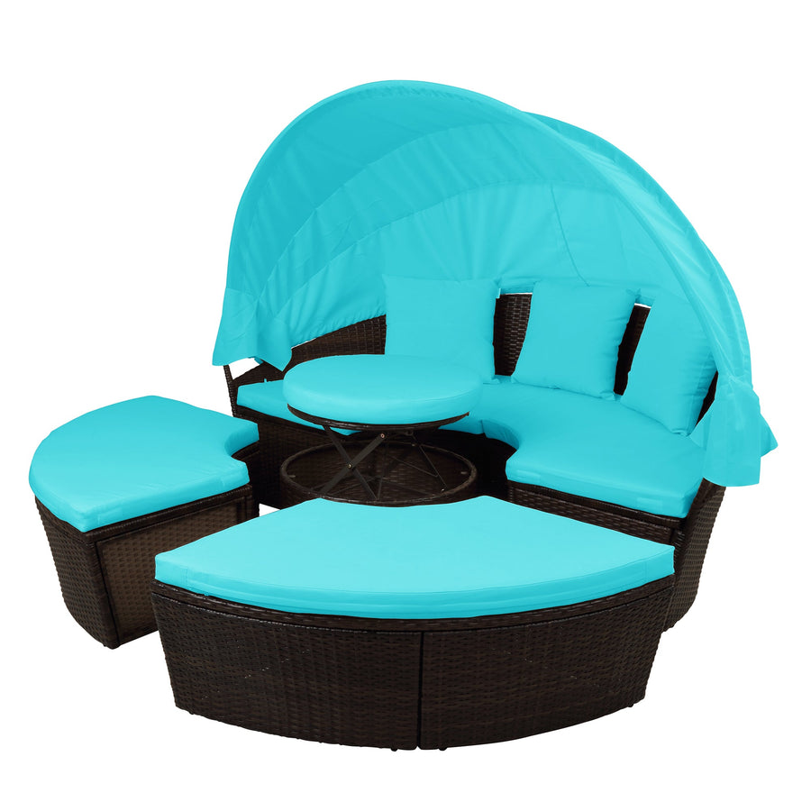Outdoor Patio Sectional Round Daybed