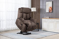 Lift Recliner, Electric Power Lounge Single Sofa for Elderly and Disabled, Heavy Duty Reclining Chair with Remote Control, Plush Fabric Sofa Living Room Chair with Overstuffed Design, Coffee, SS438