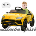 Electric Cars for Kids to Ride, 12V Realistic Lamborghini Kid Electric Ride on Car with Remote Control and MP3 Player, Kids Electric Vehicle with LED Light, Radio, Birthday Gift for Kids, Green, S7826