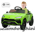 Kids Electric Cars for Backyard, Licensed Lamborghini Ride-on Toy, 12V Rechargeable Battery Electric 4 Wheels Car with Remote Control, Horn, Radio, USB Port, Spring Suspension, LED Light, Blue, SS2461