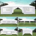Clearance! Patio Canopy Tent for Outside, 10' x 30' Heavy Duty Outdoor Party Wedding Canopy with 8 Side Walls, Portable Gazebo BBQ Shelter Canopy for Catering Garden Beach Camping, L1326