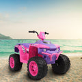 Kids ATV Quad Ride-On Car Toy, Rechargeable 12V Ride on Cars, Electric Battery-Powered ATV Ride On Car Toy, Pink Ride On Toys for Boys Girls Ages 3-5, 2 Speeds, LED Lights, MP3 Music, L5345