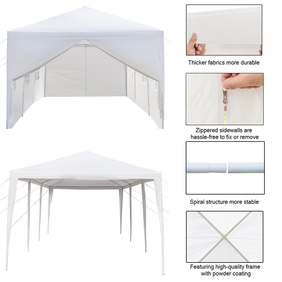 Clearance! Patio Canopy Tent for Outside, 10' x 30' Heavy Duty Outdoor Party Wedding Canopy with 8 Side Walls, Portable Gazebo BBQ Shelter Canopy for Catering Garden Beach Camping, L1326