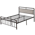 Metal Platform Bed Frame with Headboard, Queen Size Bed Frame, Metal Bed Frame with Metal Slat Support, Platform Bed Frame with Solid Construction, 83"L x 61"W x 40.83"H, Max Holds 661LBS, L
