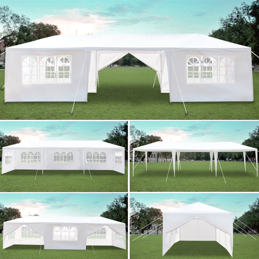Clearance! Patio Canopy Tent for Outside, 10' x 30' Heavy Duty Outdoor Party Wedding Canopy with 8 Side Walls, Portable Gazebo BBQ Shelter Canopy for Catering Garden Beach Camping, L1326