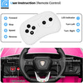 Licensed Lamborghini Ride-on Toy, 12V Rechargeable Battery Powered 4 Tries Car with Remote Control, S7827