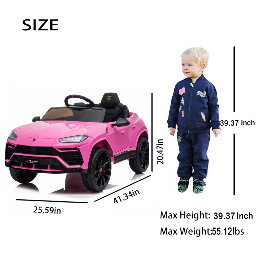 Licensed Lamborghini Ride-on Toy, 12V Rechargeable Battery Powered 4 Tries Car with Remote Control, S7827