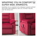 Electric Power Lift Recliner, Heavy Duty 350lbs Classic Velvet Sofa Chair for Elderly, Ergonomic Lounge Sofa with 5 Vibration Massage Modes and Heated Function, 3 Positions Lift, Dark Green, SS1827
