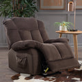Lift Recliner, Electric Power Lounge Single Sofa for Elderly and Disabled, Heavy Duty Reclining Chair with Remote Control, Plush Fabric Sofa Living Room Chair with Overstuffed Design, Coffee, SS438